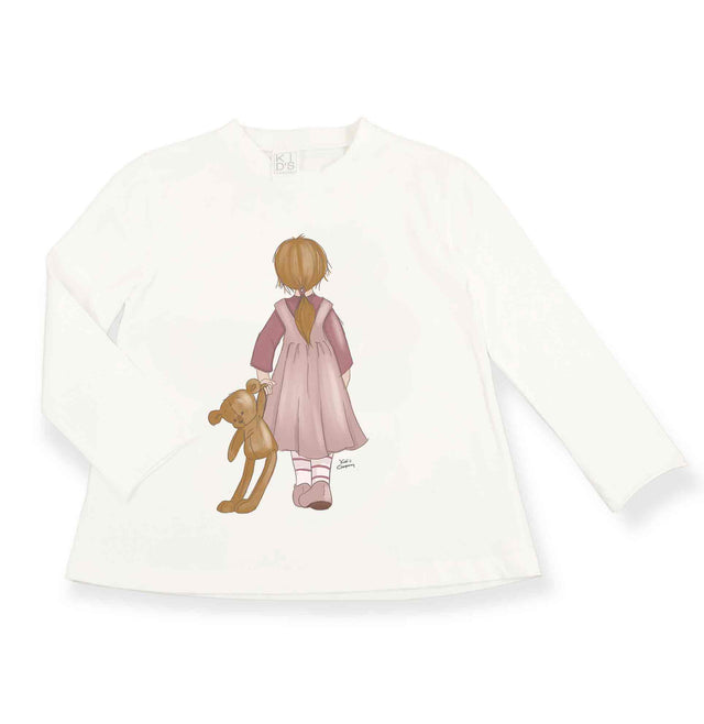 t.shirt jersey bimba con orsetto bambina - Kid's Company - abiti per infanzia