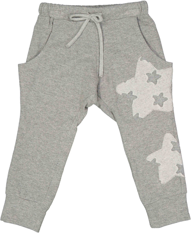 pantalone felpa garzata con stelle applicate bambina - Kid's Company - negozio bimbi