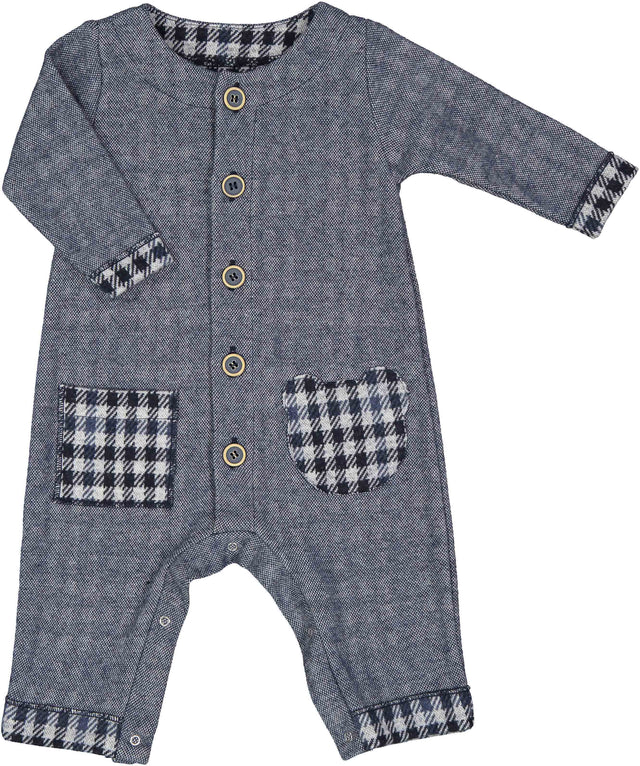 pagliaccetto a quadretti neonato e baby - Kid's Company - abbigliamento bimbo