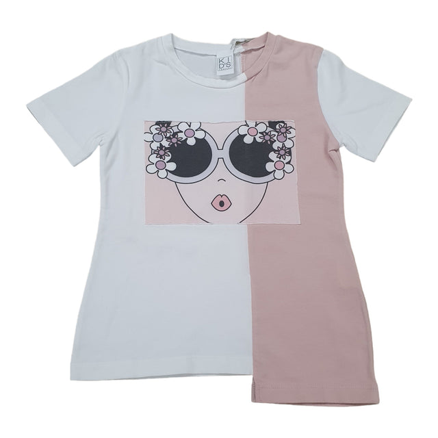 t.shirt bicolore bambina - Kid's Company - abbigliamento bimbi