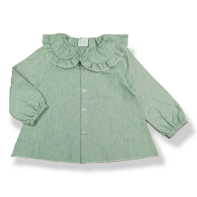 camicia flanella con maxi colletto bambina - Kid's Company - abbigliamento bimbi