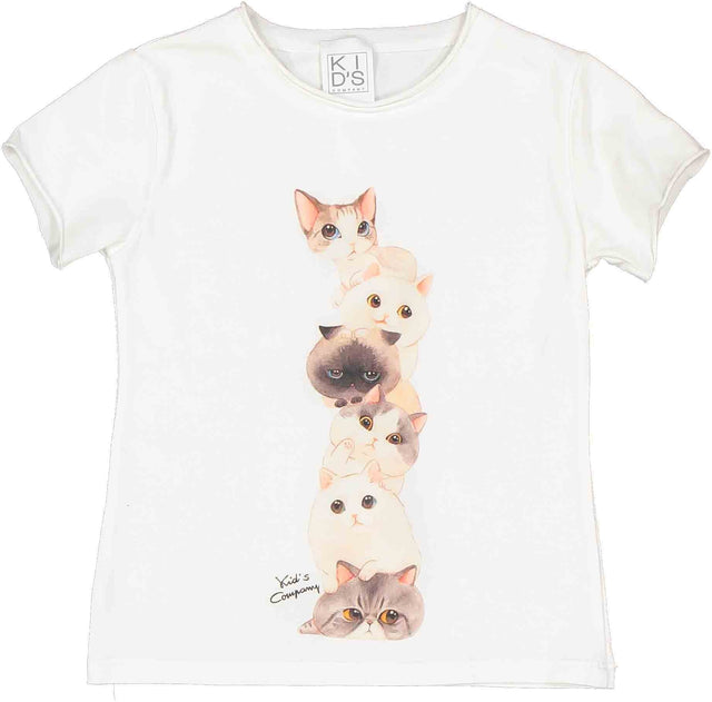 t.shirt stampa gatti bambina - Kid's Company - abiti per bambini