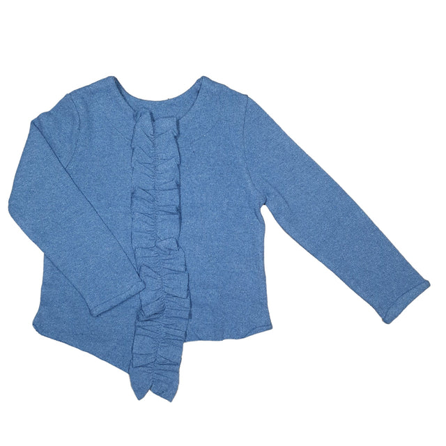 maglia aperta voulant caldo cotone bambina - Kid's Company - abbigliameto neonato e bambino