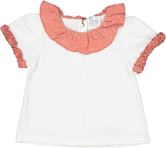 t.shirt colletto a fiori neonata e baby - Kid's Company - abbigliamento infantile