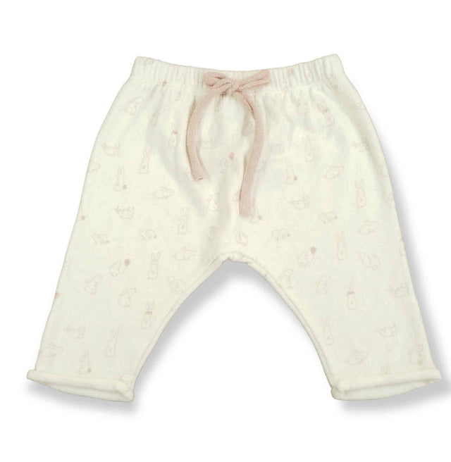 pantalone caldo cotone stampato coniglietti neonata e baby - Kid's Company - abbigliamento bimbi