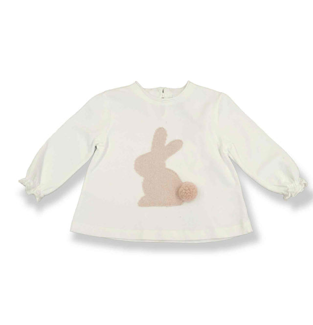 t.shirt bimba coniglietto applicato neonata e baby - Kid's Company - abiti per bambini