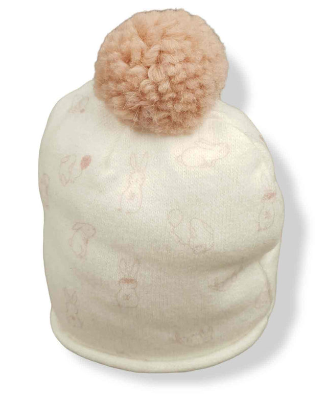 cappello in caldo cotone stampato pon pon neonata e baby - Kid's Company - abbigliamento 0 16