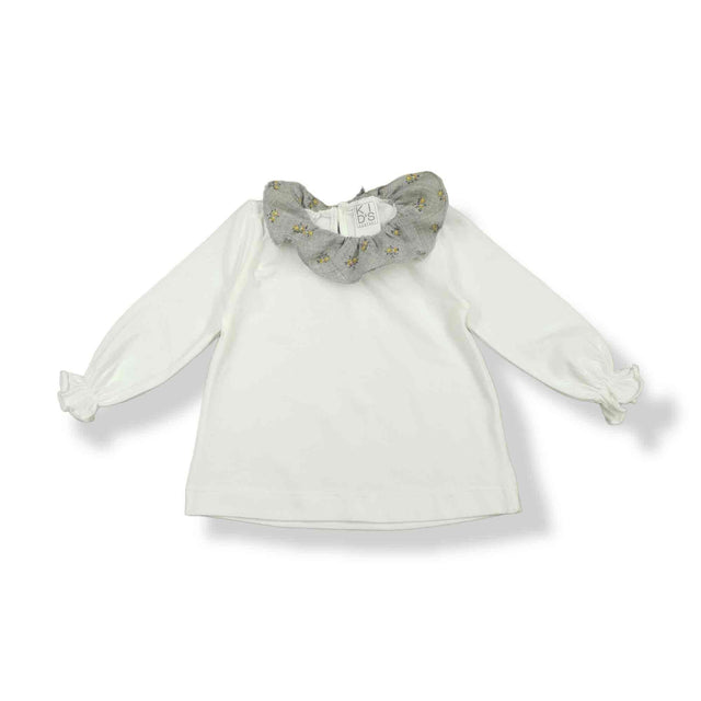 t.shirt con colletto arricciato a fiori neonata e baby - Kid's Company - abbigliamento bimbi