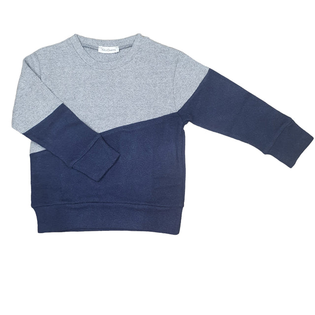 maglia girocollo bicolor caldo cotone bambino - Kid's Company - abbigliamento bimbo