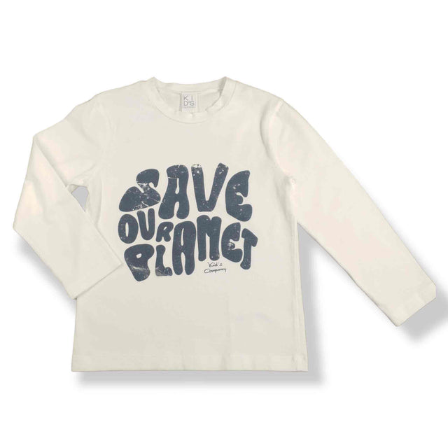 t.shirt jersey save our planet bambino - Kid's Company - children clothes