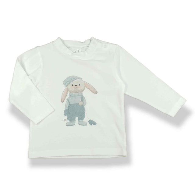 t.shirt jersey stampa coniglietto neonato e baby - Kid's Company - abiti per bambini