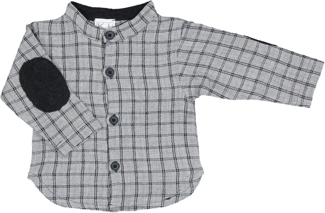 camicia over quadri grigio neonato e baby - Kid's Company - abbigliamento infantile
