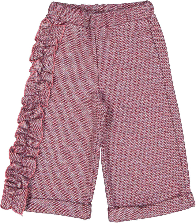 pantalone a palazzo con rouche sul fianco bambina - Kid's Company - abbigliamento bimbi