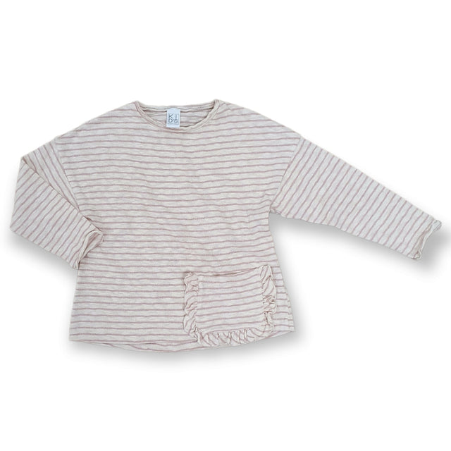 maglia rigata tasca bambina - Kid's Company - abiti per bambini