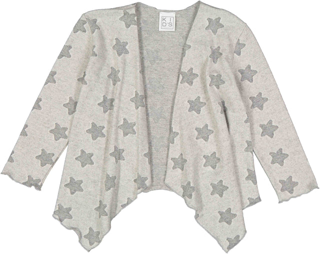 maglia aperta felpa stelle bambina - Kid's Company - abbigliameto neonato e bambino