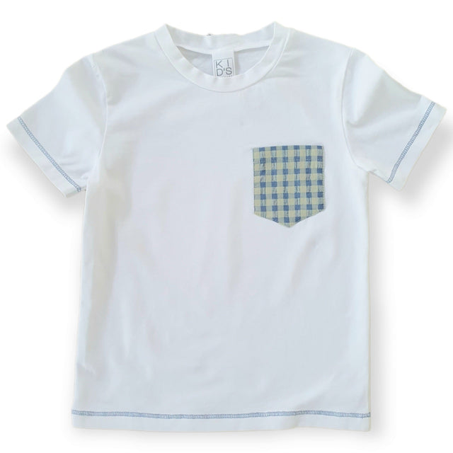 t.shirt taschino quadretti bambino - Kid's Company - abbigliamento infantile