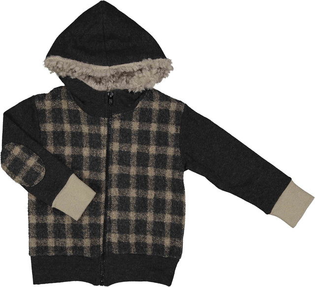 maglia zip a quadri bambino - Kid's Company - children clothes