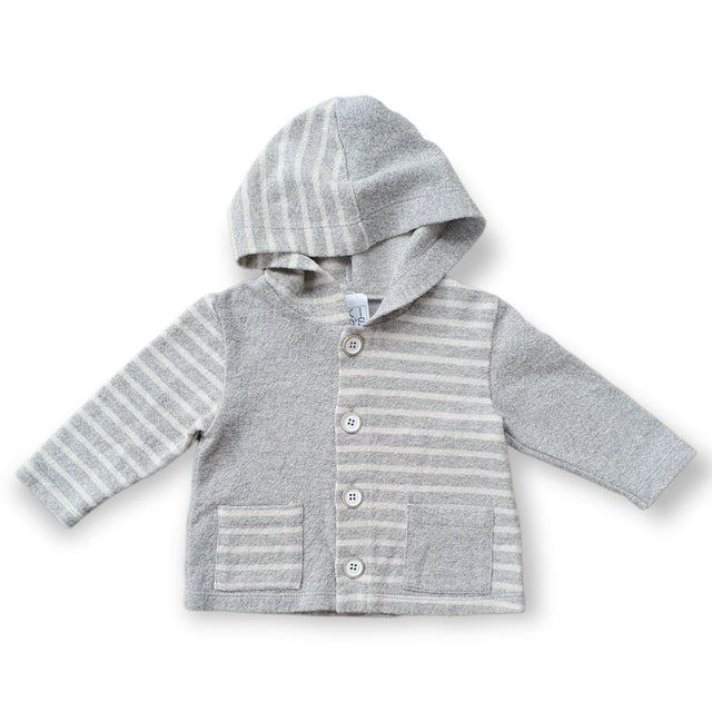 felpa rigata aperta con cappuccio neonato e baby - Kid's Company - childrens clothes