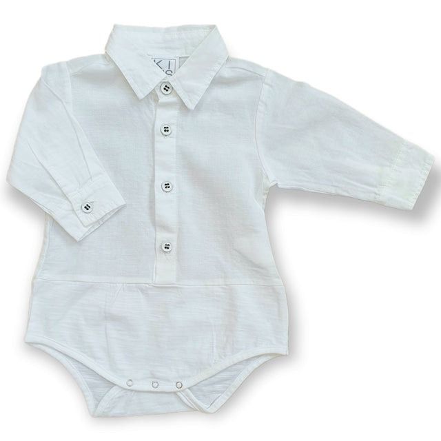camicia body lino neonato e baby - Kid's Company - abbigliamento infantile
